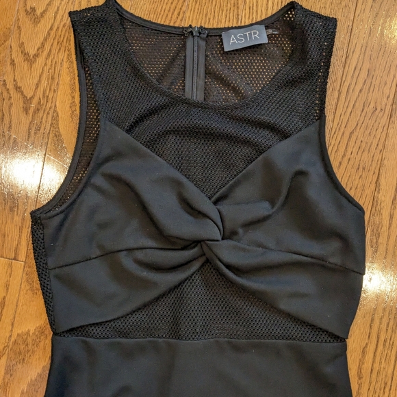 ASTR Black Mesh Panel Dress cut out bodycon size M - Picture 7 of 8